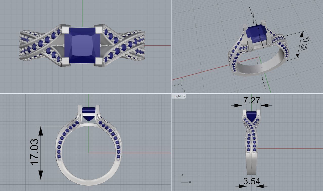 Ring 60 3D print model_3