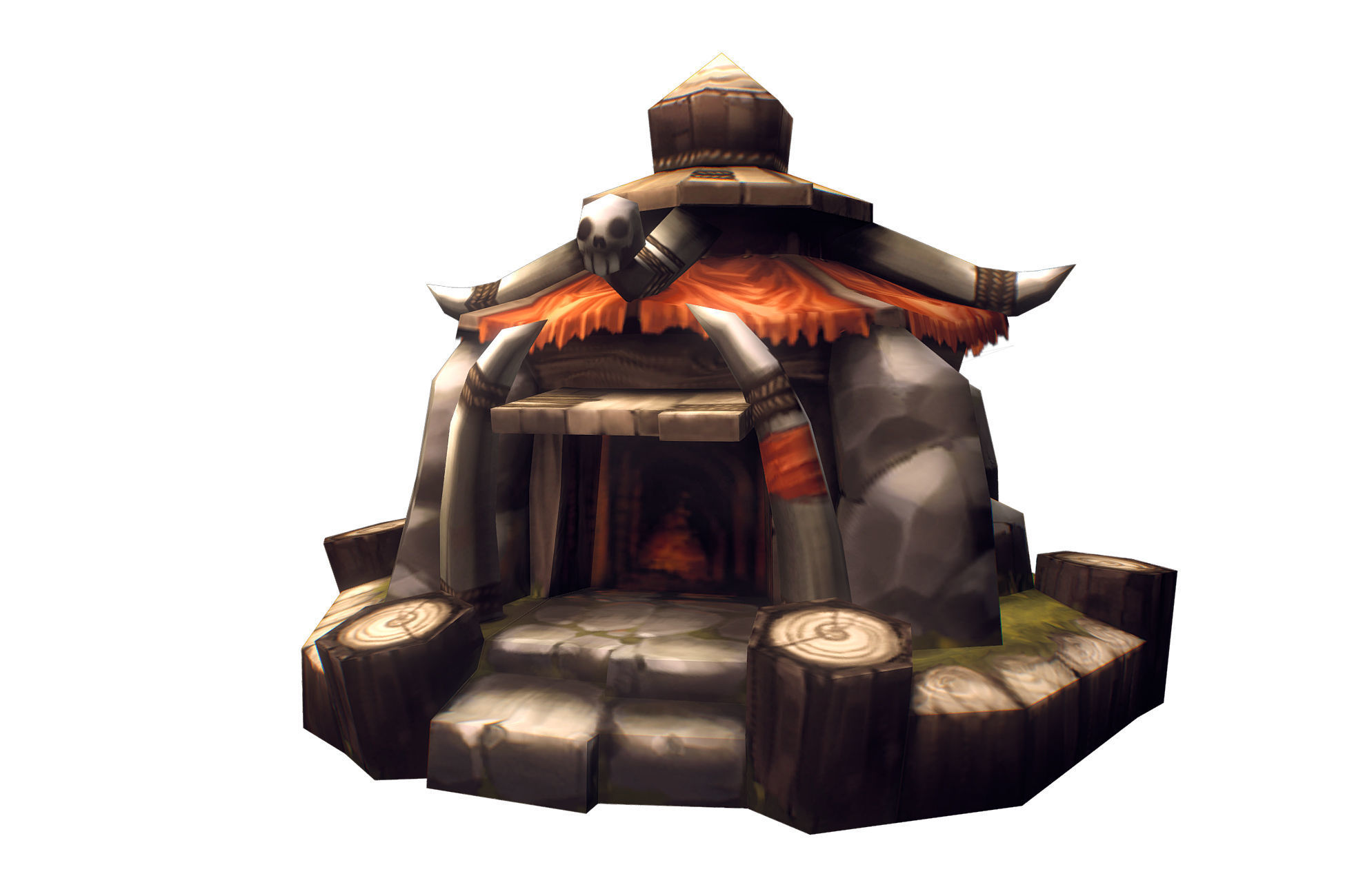 RTS Orc Building Set - Low Poly Hand Painted Low-poly 3D model_14
