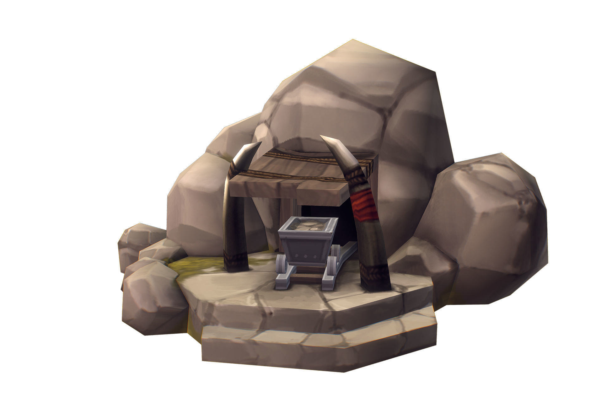 RTS Orc Building Set - Low Poly Hand Painted Low-poly 3D model_11