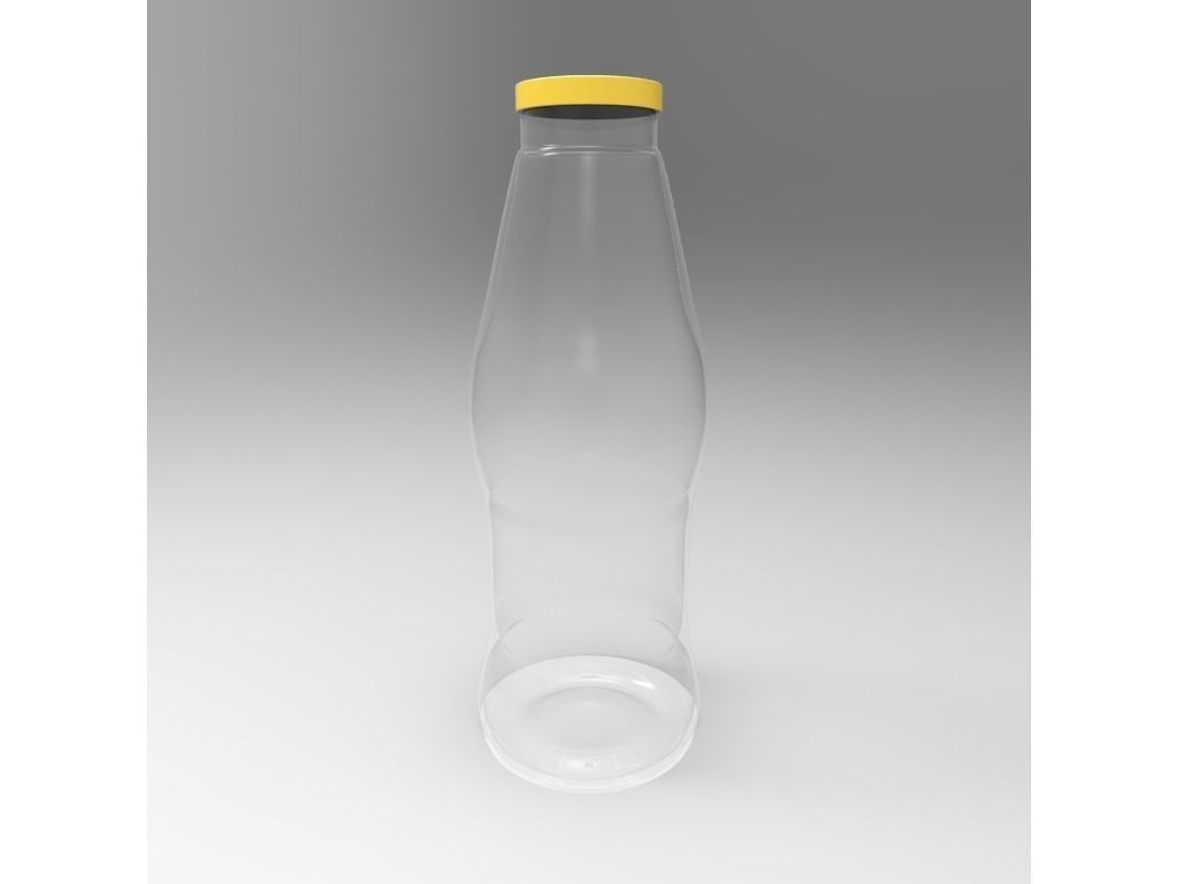 3D STL bottle clear with cap 3D print model