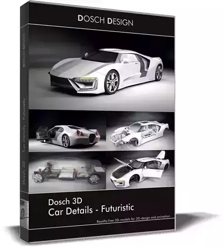 Dosch 3D - Car Details - Futuristic 3D model
