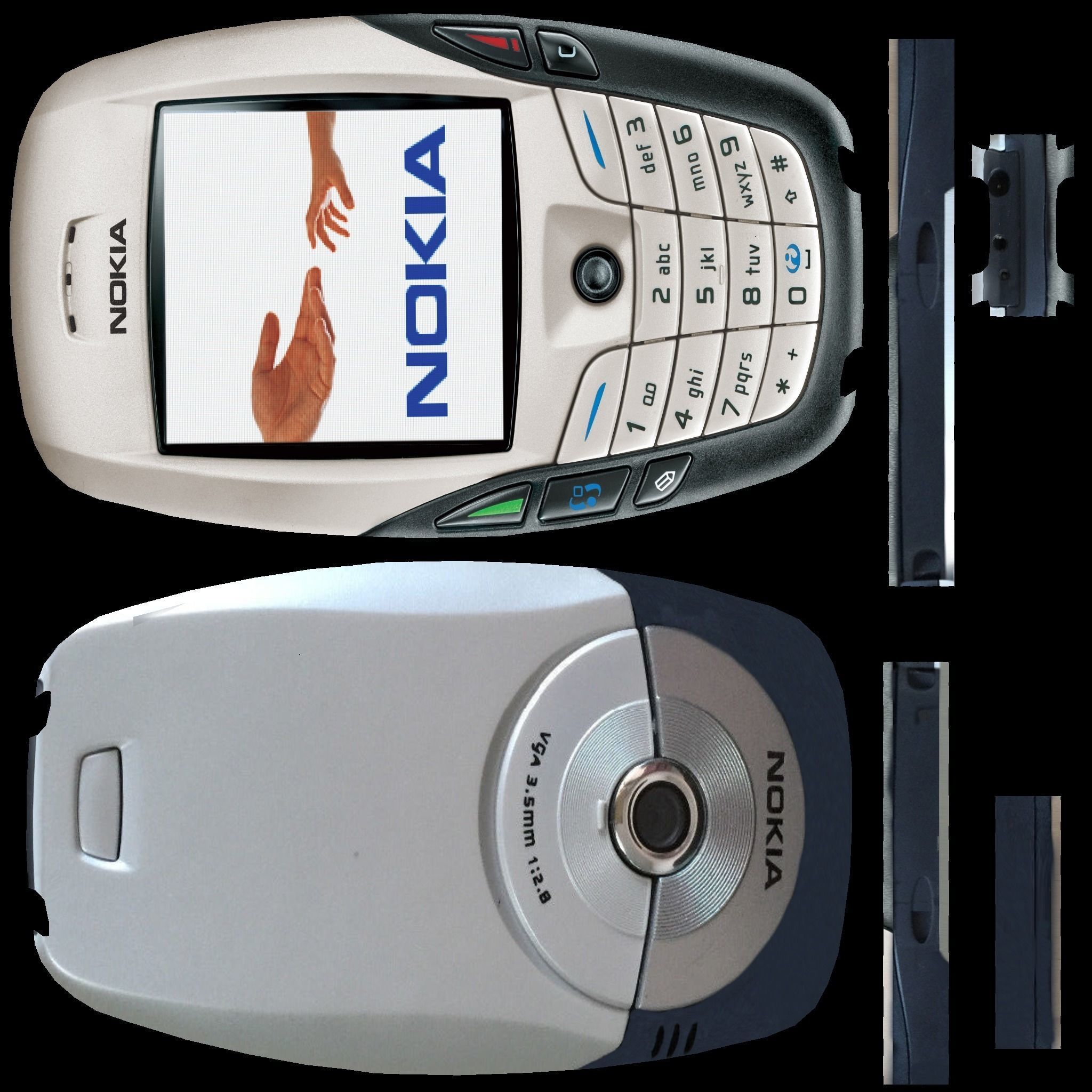 Nokia 6600 Low-poly 3D model_3