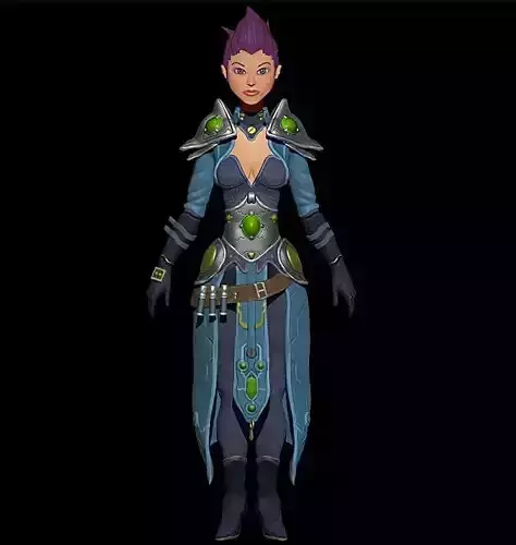 Female Cartoon scientist