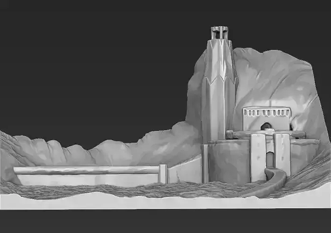 Helms Deep the Lord of the Rings 3D printable 3D print model