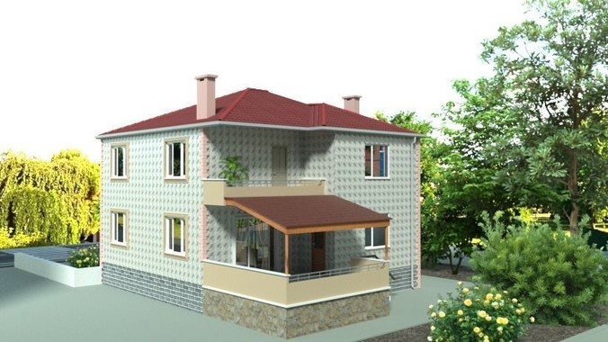 Architecturing Modern Villa House 3D model
