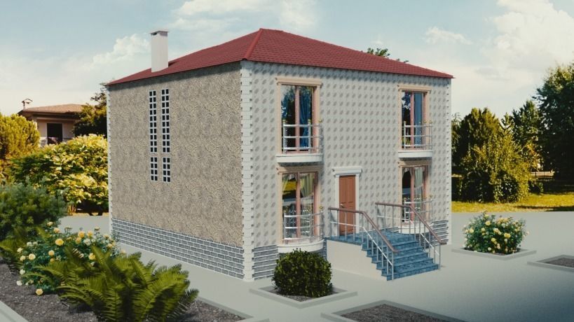 Architecturing Modern Villa House 3D model_1