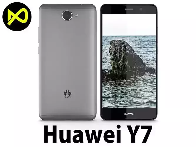 Huawei Y7 Space Gray  3D model