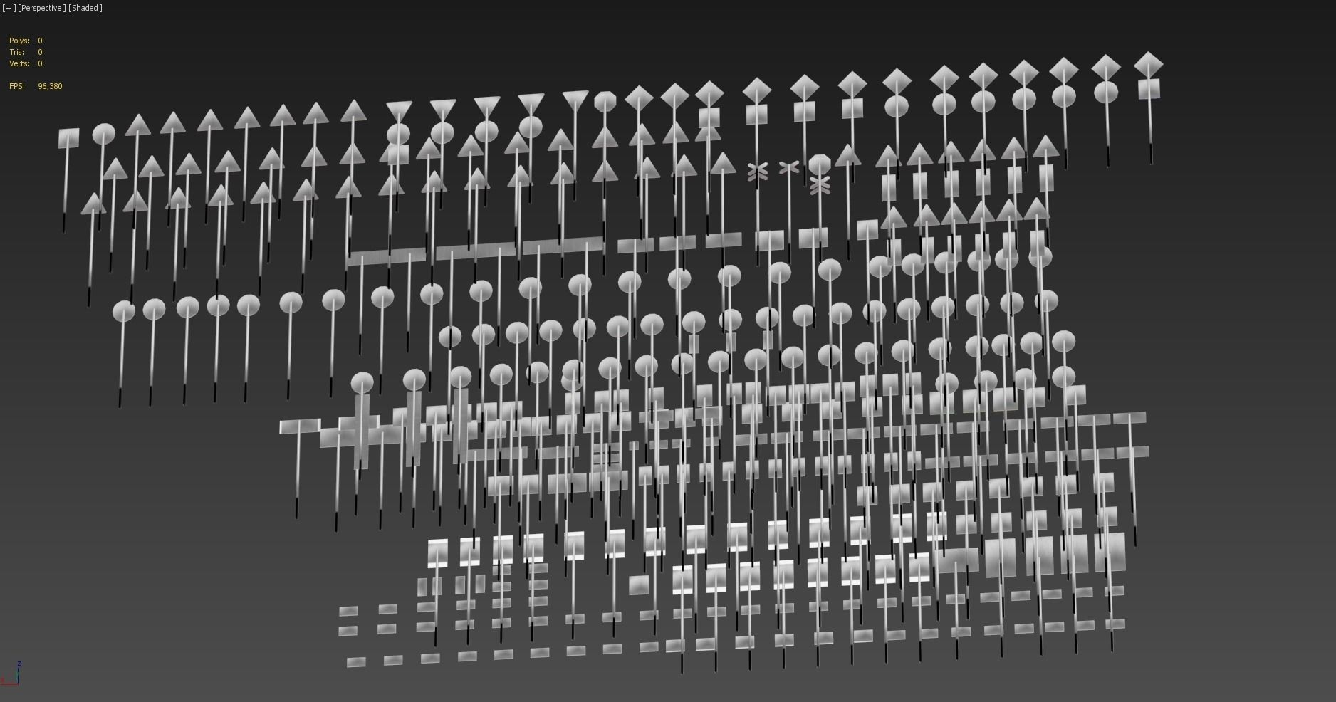 Road Signs FULL Set Low-poly 3D model_12