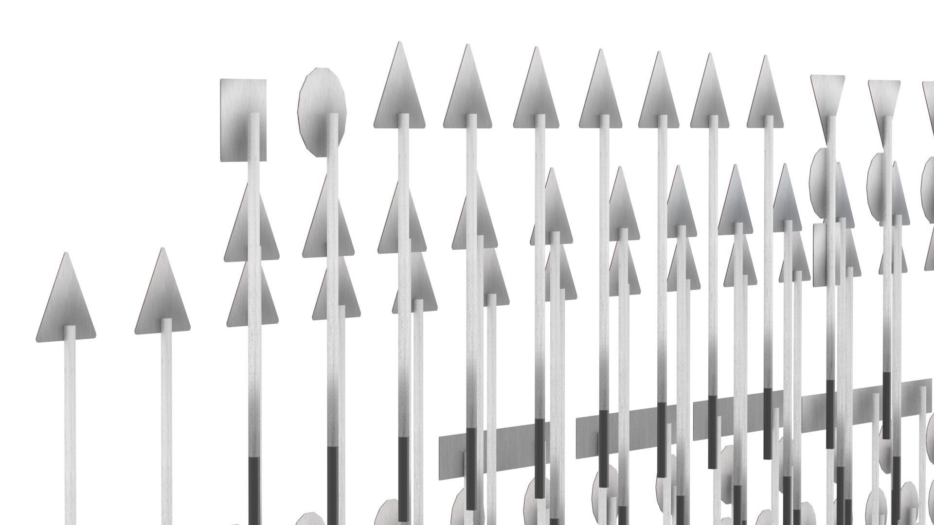 Road Signs FULL Set Low-poly 3D model_10