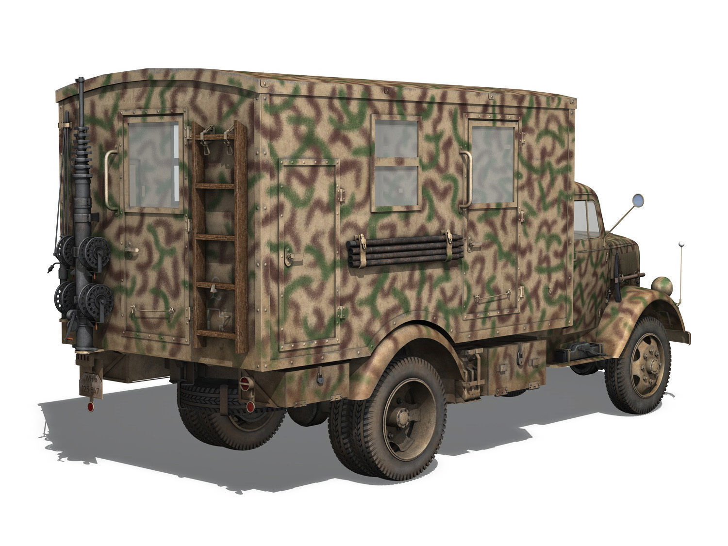 Opel Blitz - 3t Truck with Radiokoffer 3D model_5