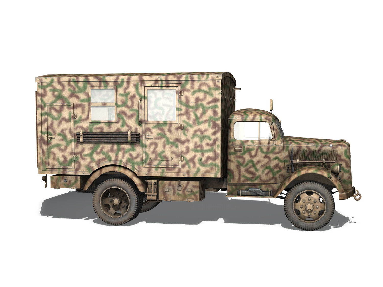 Opel Blitz - 3t Truck with Radiokoffer 3D model_6