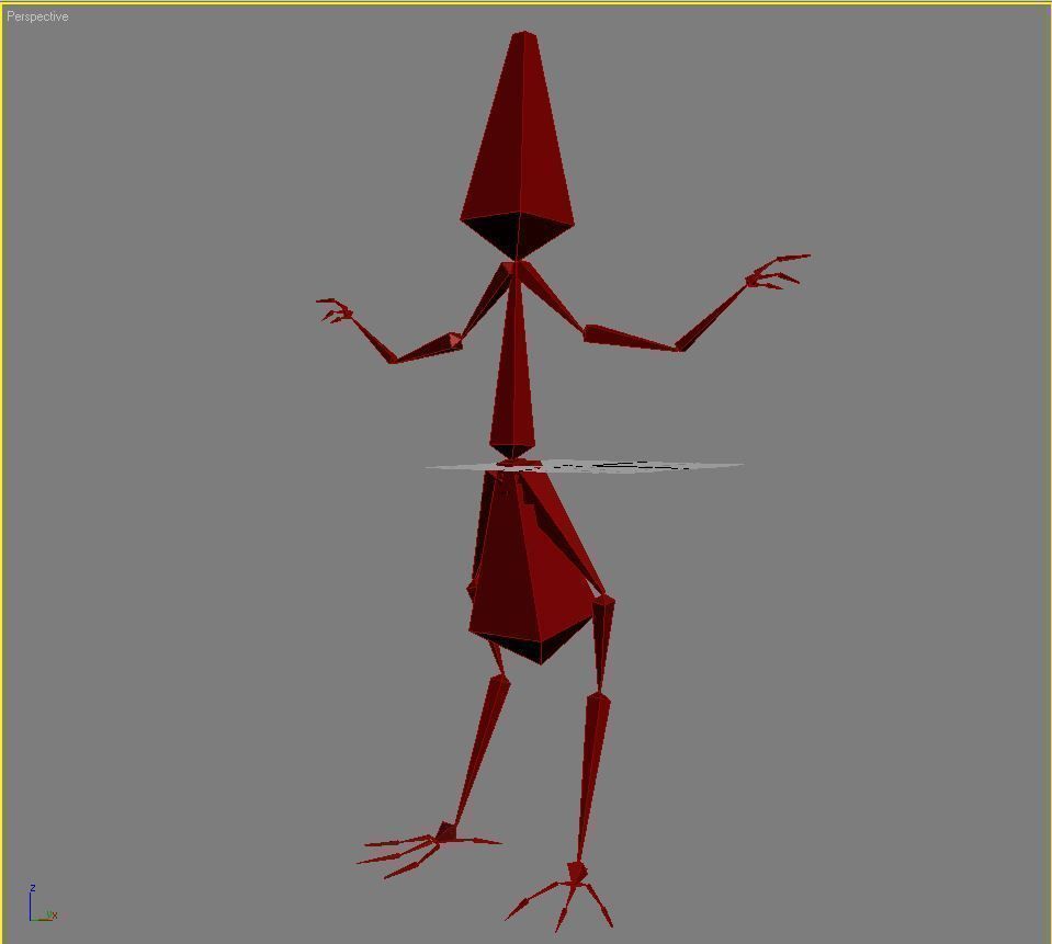 Cartoon chicken RIGGED Low-poly 3D model_4
