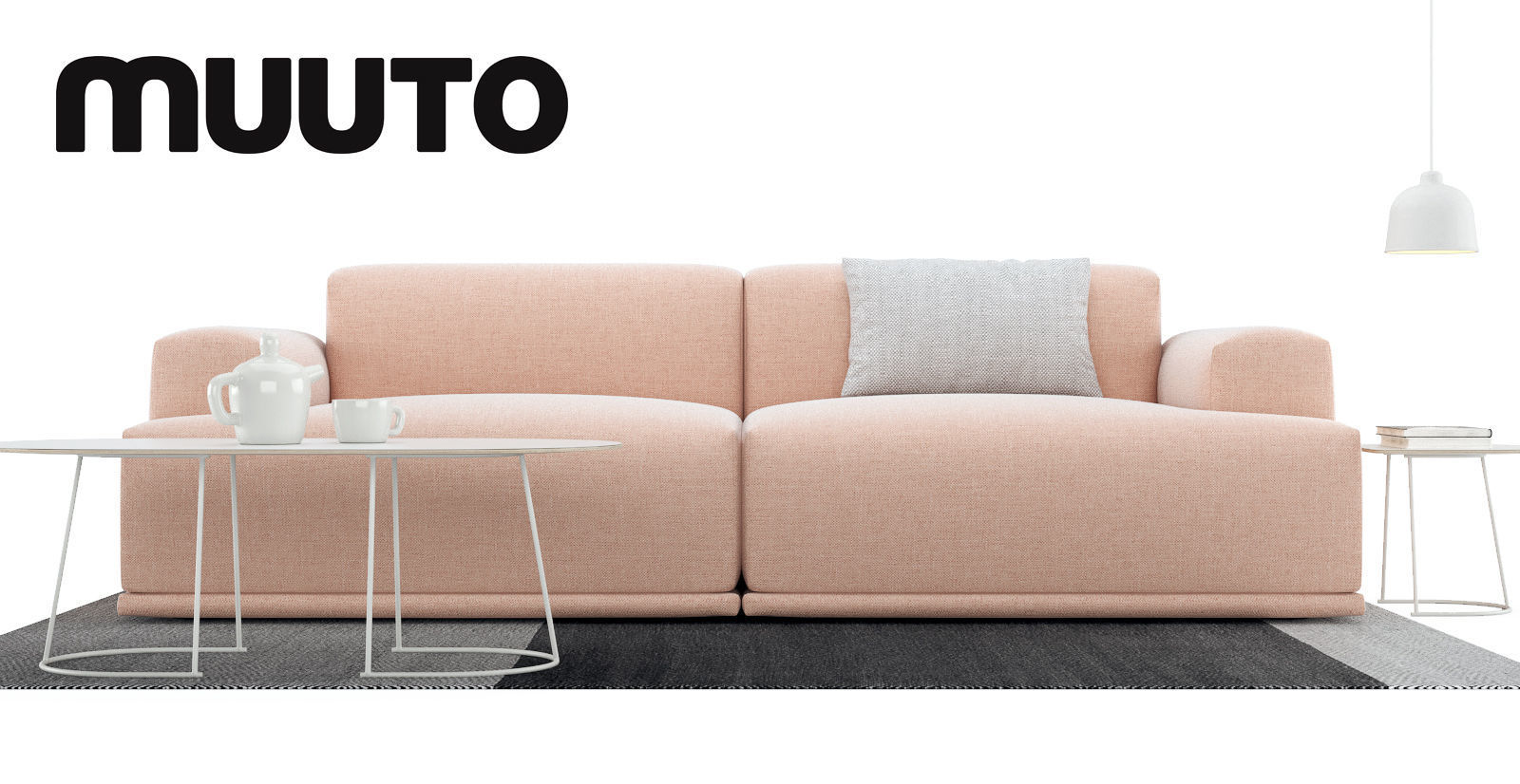 Sofa set two muuto sofas and coffee table 3D model_4