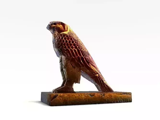 Egyptian Hawk Horus God bird Low-poly 3D model