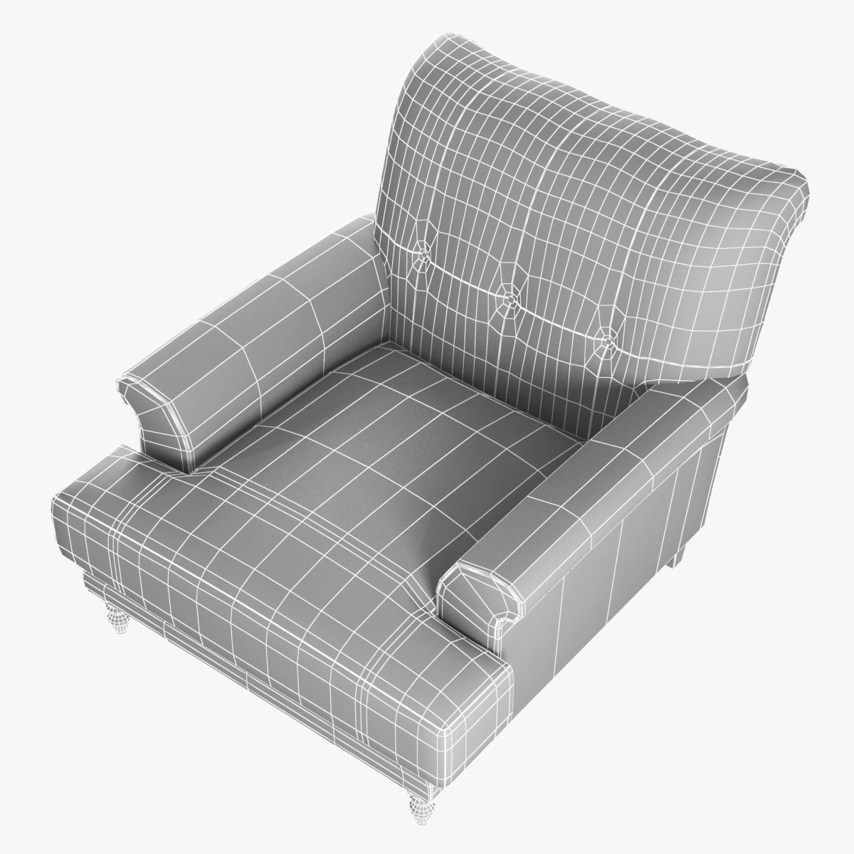 Future perfect oscar armchair 3D model_6
