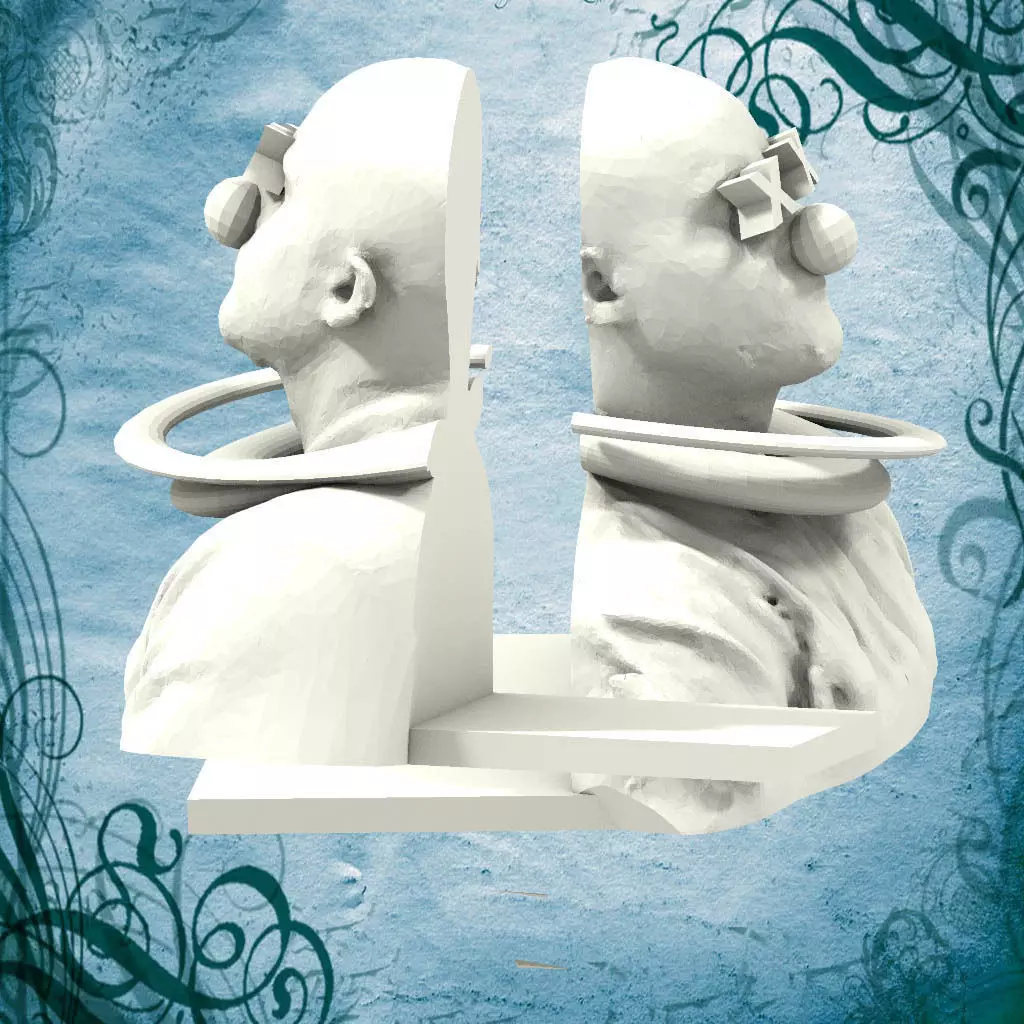 Awkward Bookends 3D print model