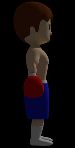 Toon Boxer Character Low-poly 3D model_1