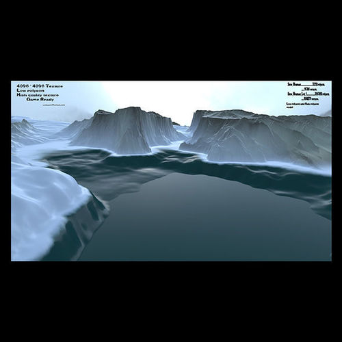 snow mountain 1 Low-poly 3D model