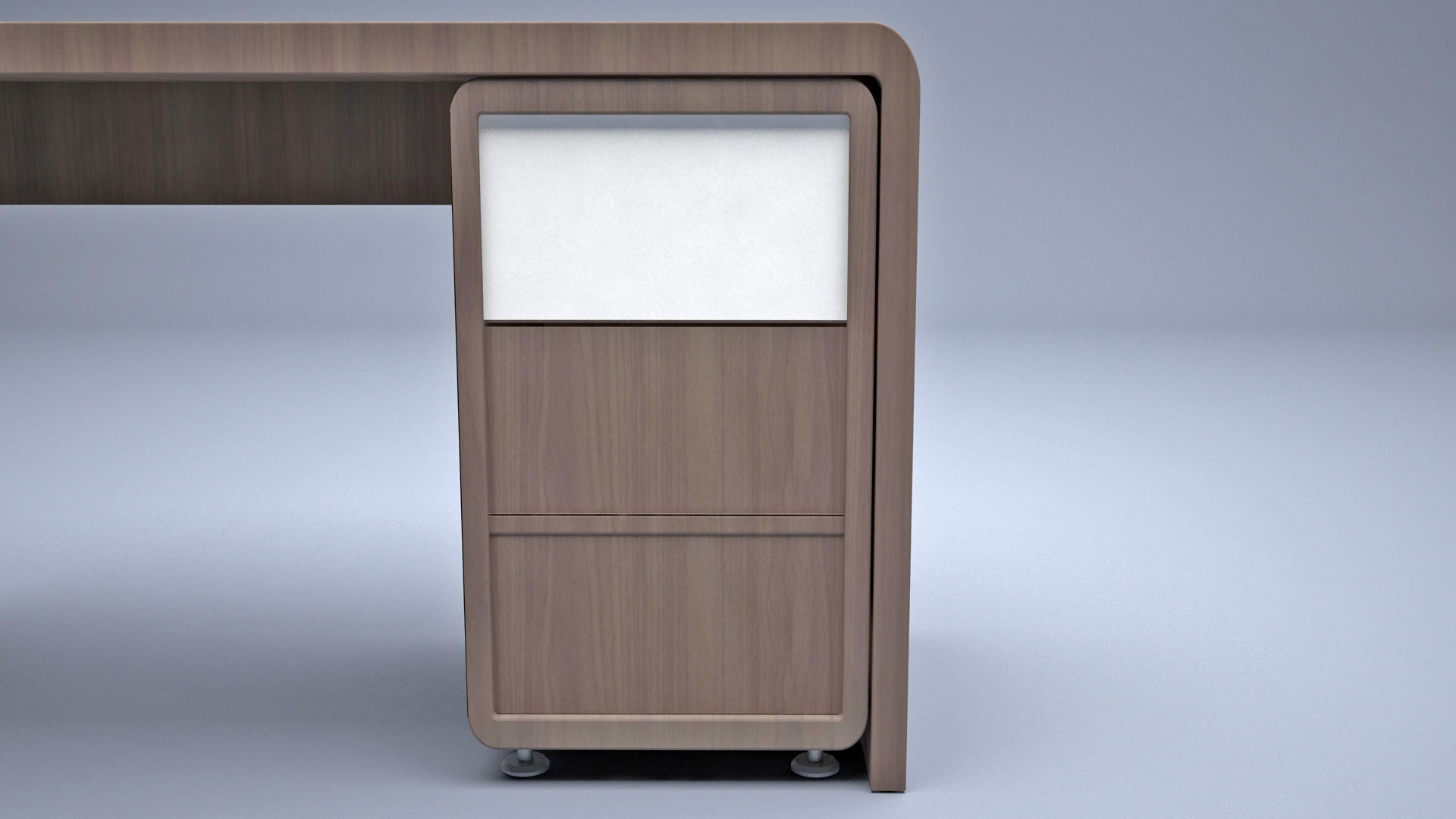 Modern wooden Desk  3D model_4