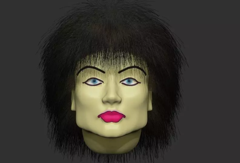 WOMAN HAIR AND CLOTHES 3ds AND STL 3D print model_0