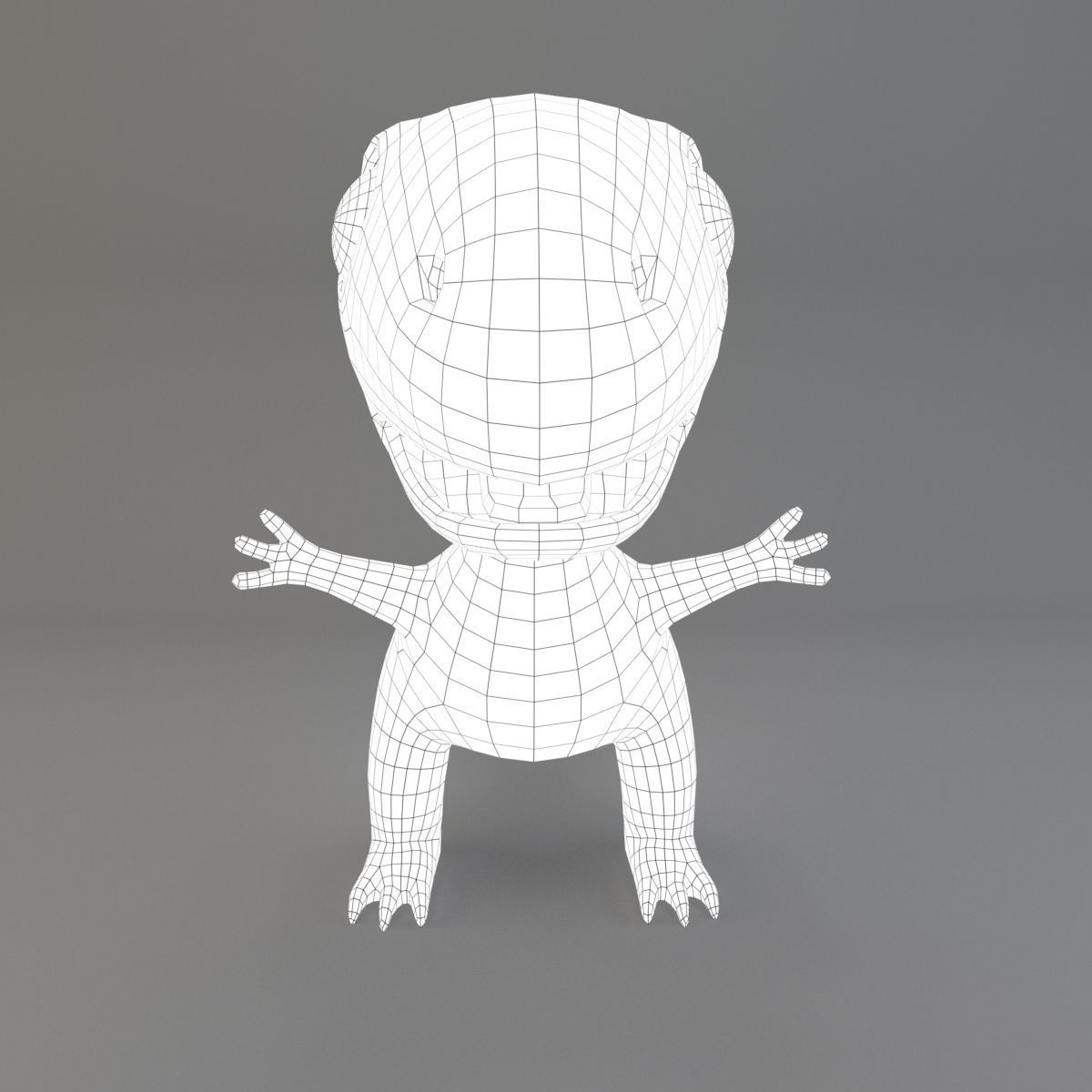 Cartoon Dinosaur Low-poly 3D model_9