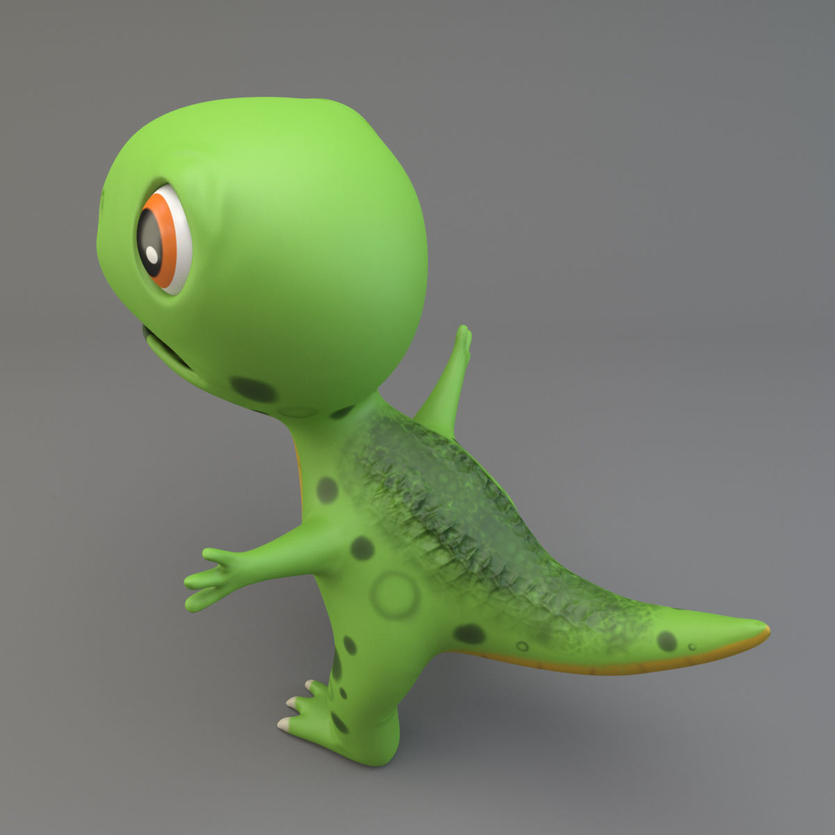 Cartoon Dinosaur Low-poly 3D model_5