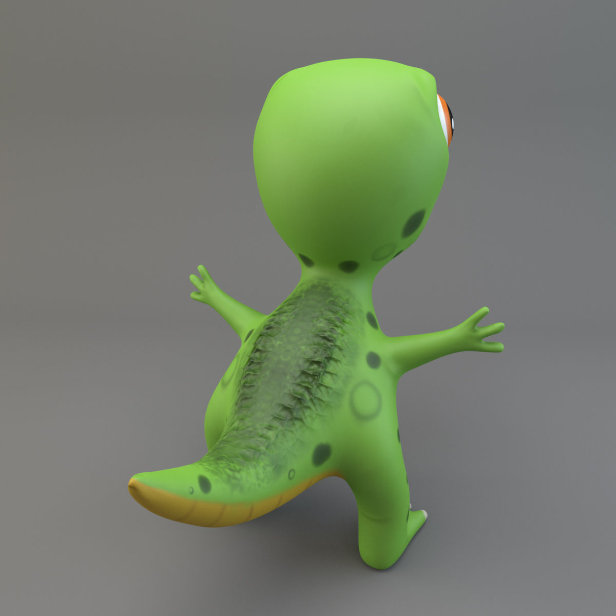 Cartoon Dinosaur Low-poly 3D model_8