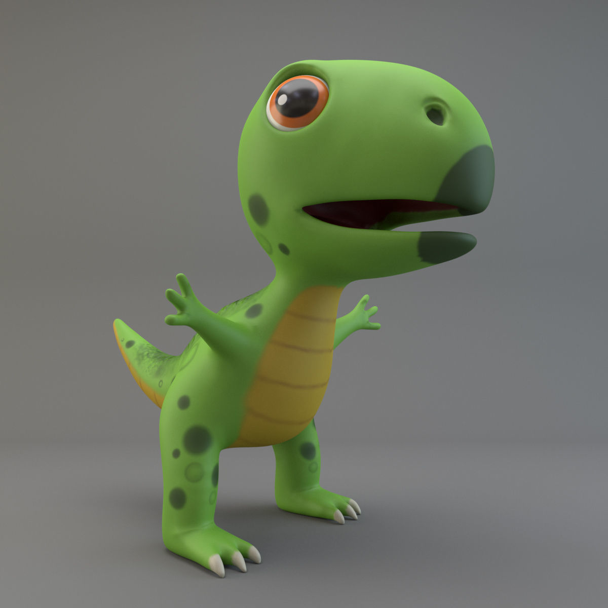 Cartoon Dinosaur Low-poly 3D model_6