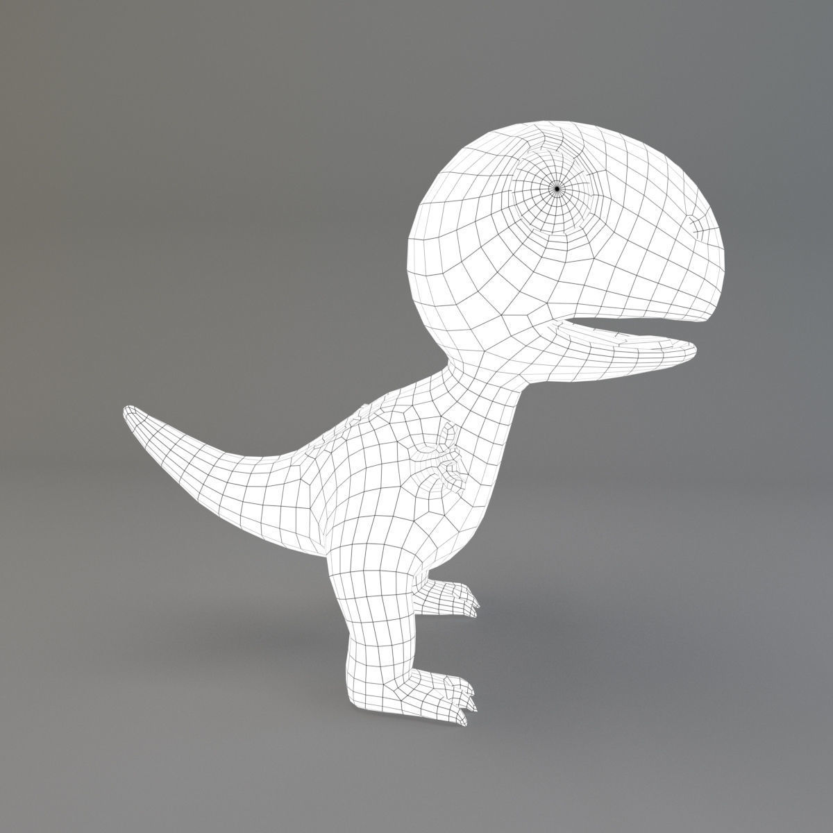 Cartoon Dinosaur Low-poly 3D model_10