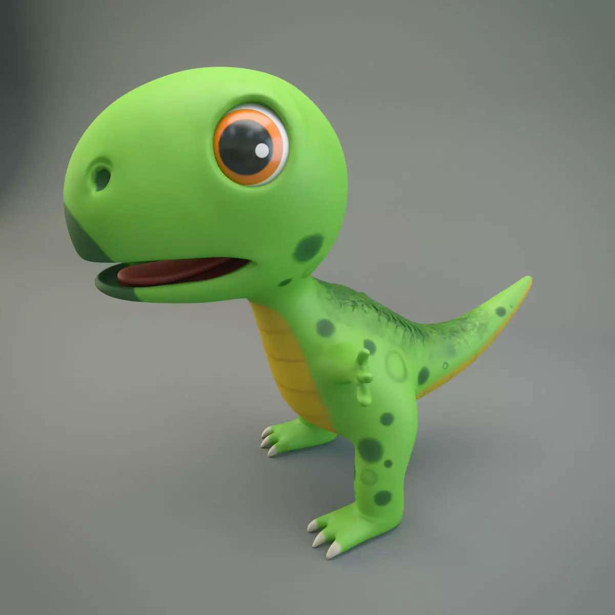 Cartoon Dinosaur Low-poly 3D model_0
