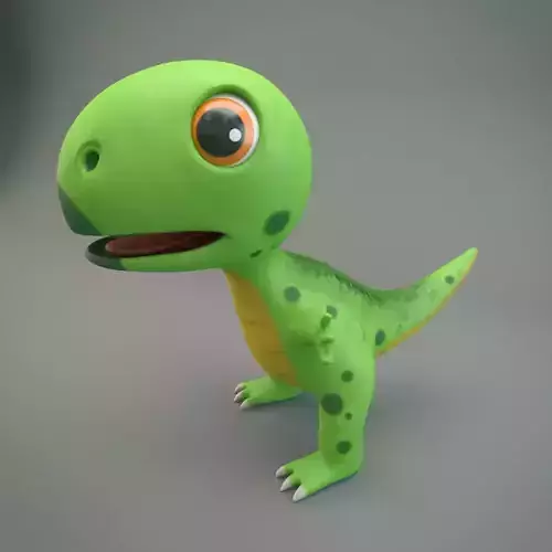 Cartoon Dinosaur Low-poly 3D model