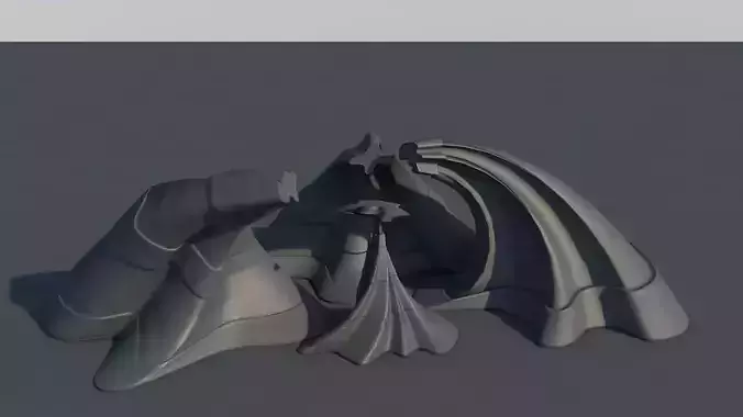 Alien Buildings Free 3D model