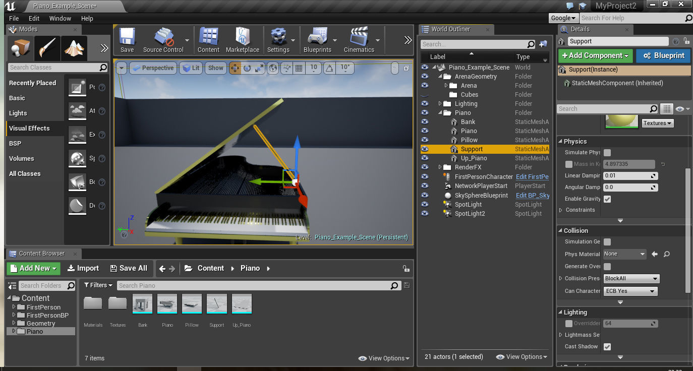 Piano with stool Low-poly 3D model_18