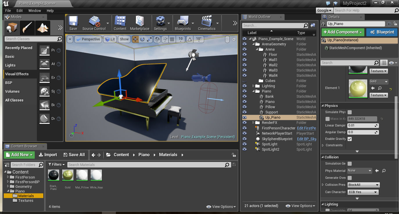 Piano with stool Low-poly 3D model_19