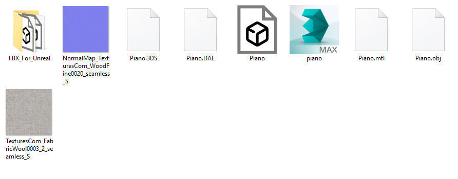 Piano with stool Low-poly 3D model_26