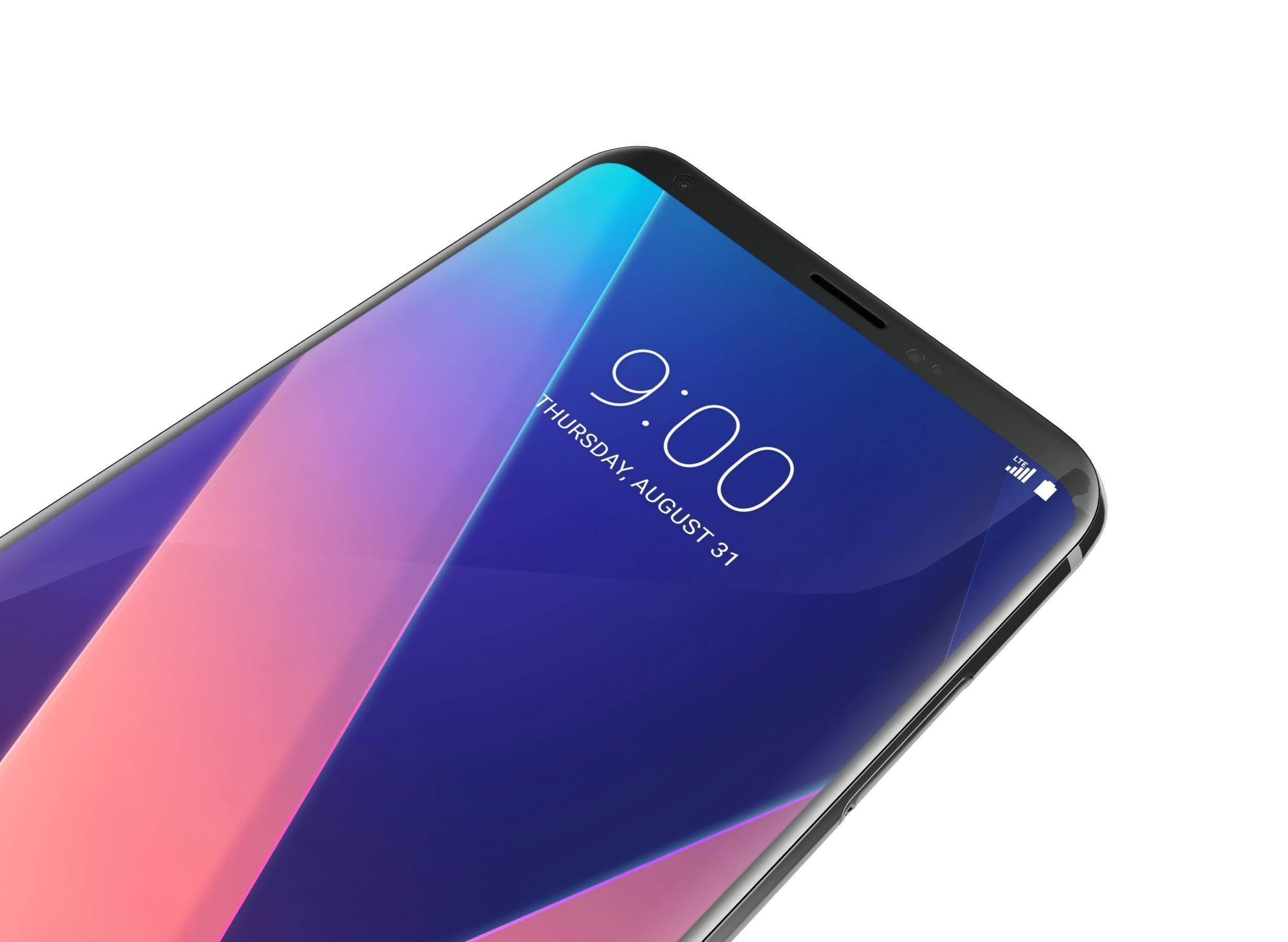 LG V30 Cloud Silver 3D model_6