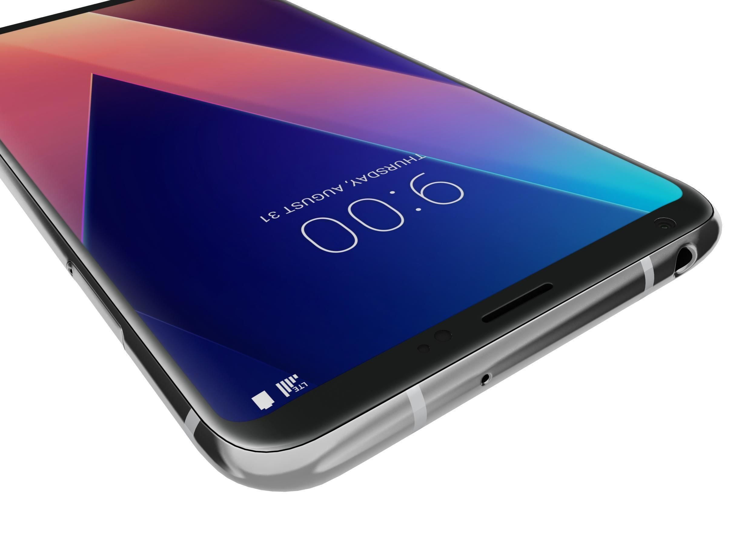 LG V30 Cloud Silver 3D model_4