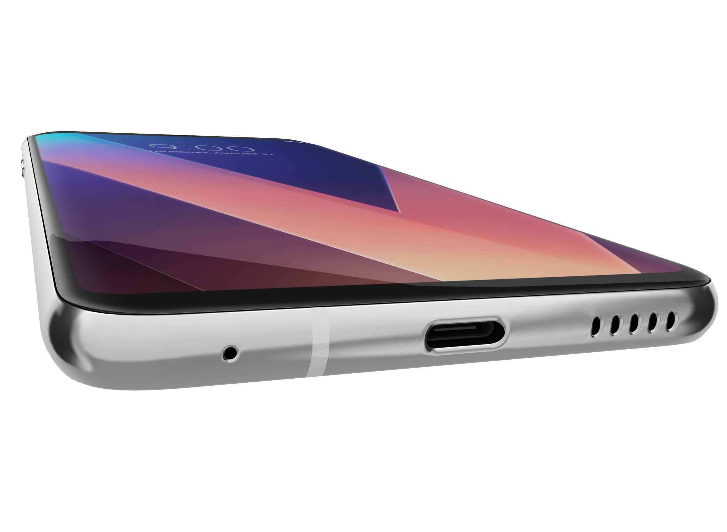 LG V30 Cloud Silver 3D model_5