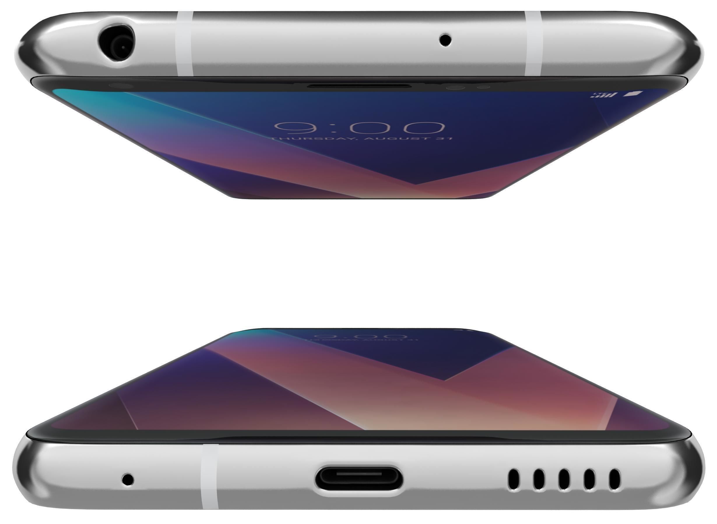 LG V30 Cloud Silver 3D model_2