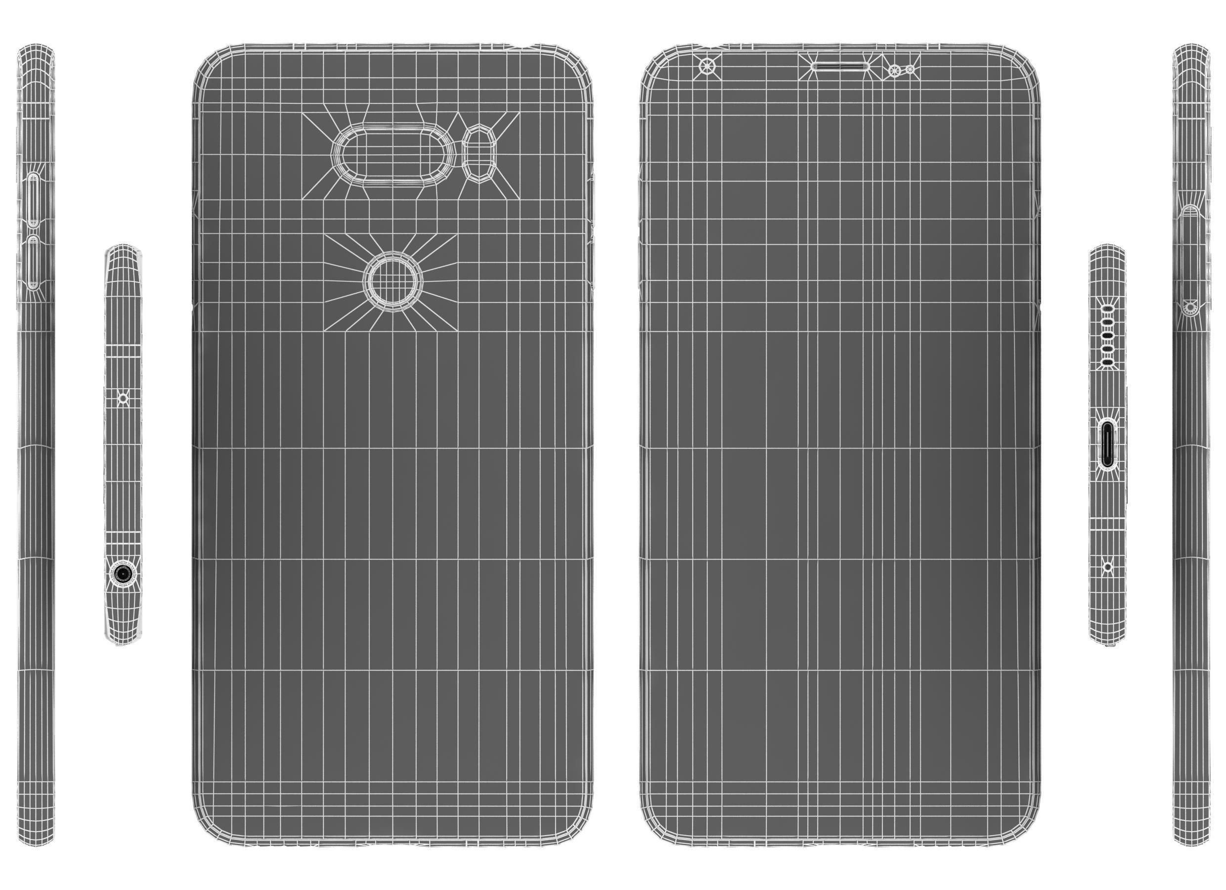 LG V30 Cloud Silver 3D model_9