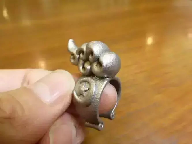 NATURED gold ring with dragon 3D print model