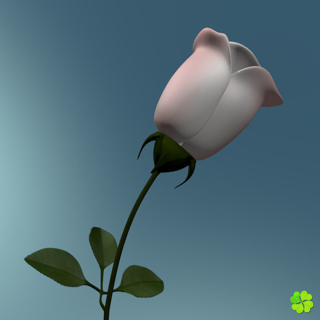 Rose multicolor rigged low poly Low-poly 3D model_18