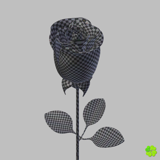 Rose multicolor rigged low poly Low-poly 3D model_69
