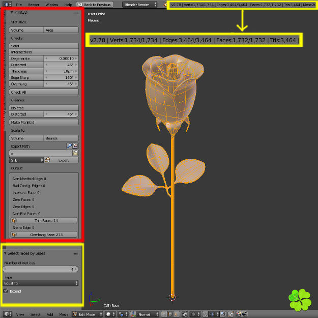 Rose multicolor rigged low poly Low-poly 3D model_62