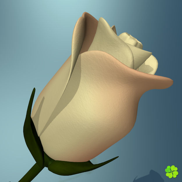 Rose multicolor rigged low poly Low-poly 3D model_29
