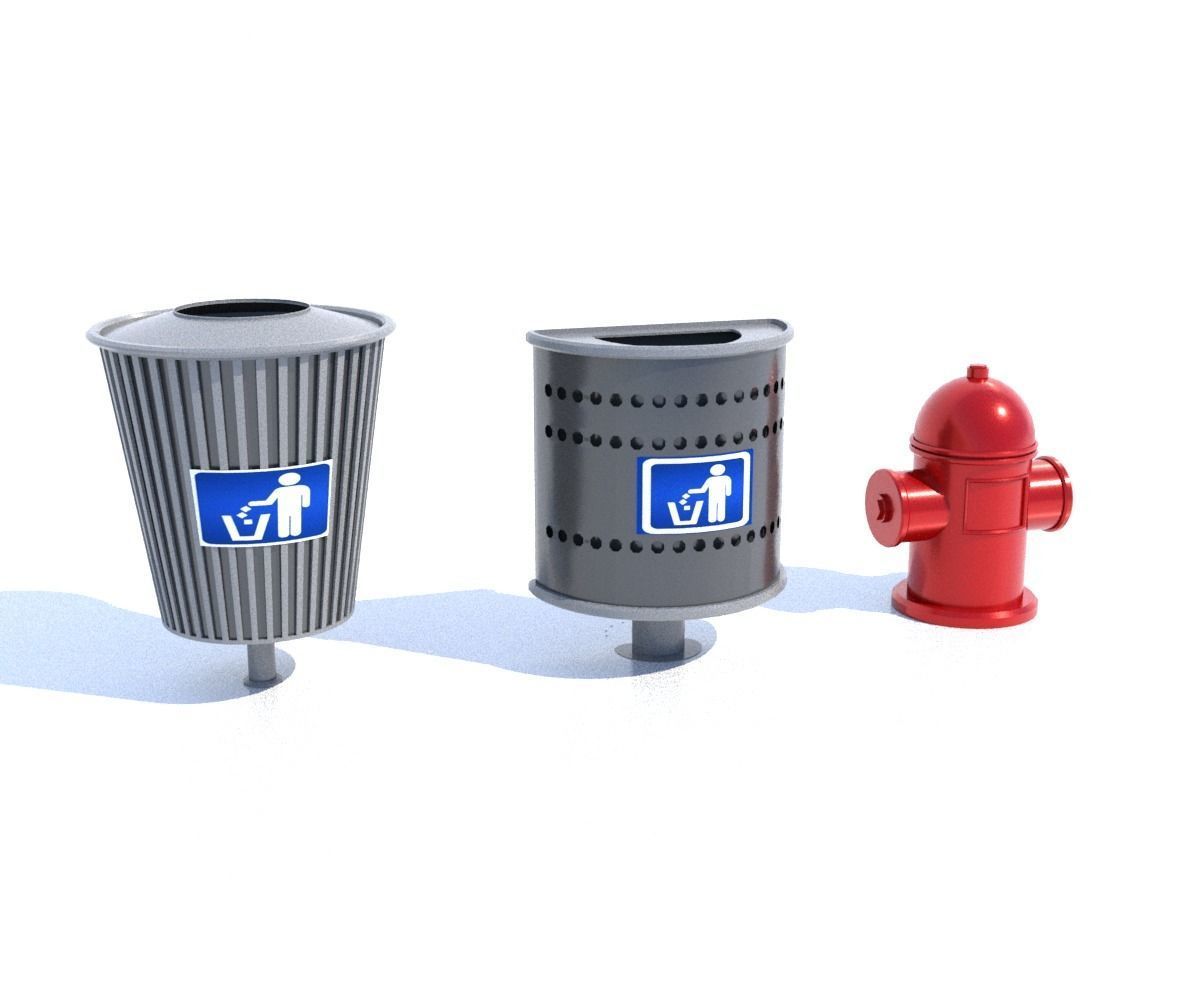 Street Elements Package JJ Low-poly 3D model_16