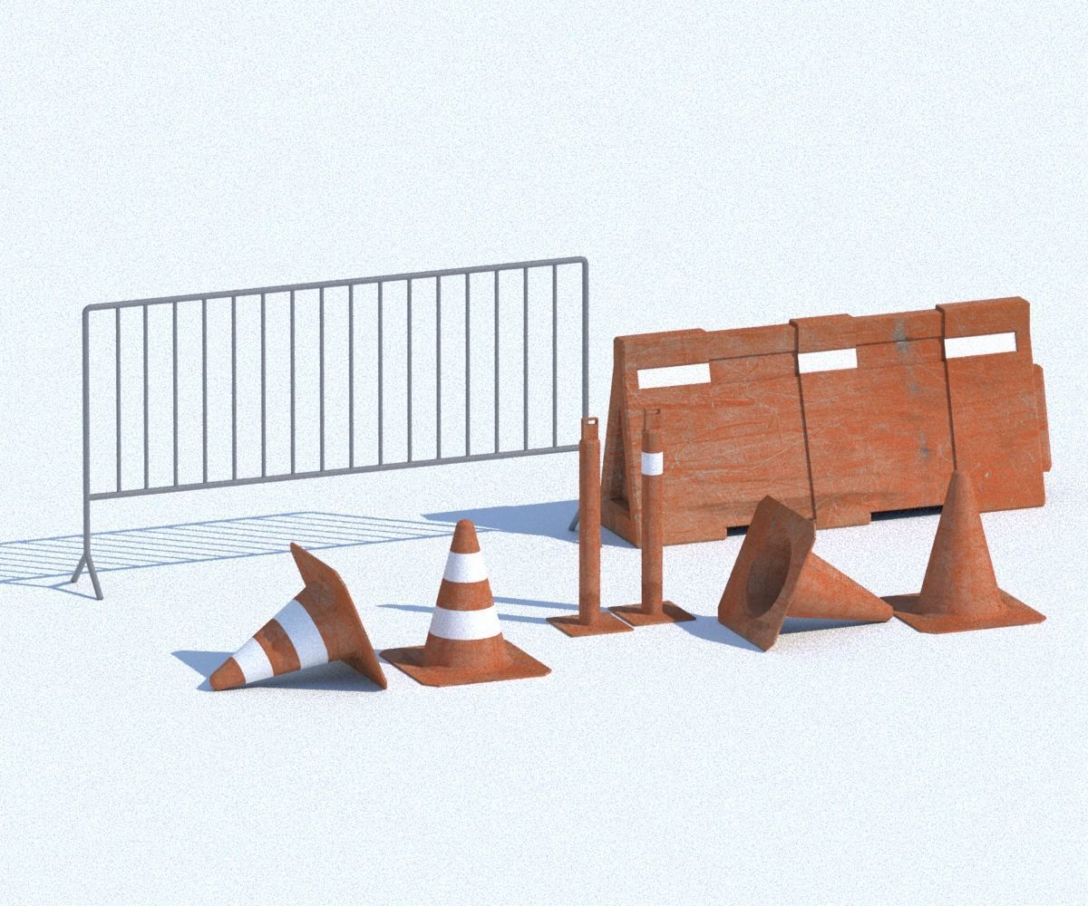 Street Elements Package JJ Low-poly 3D model_29