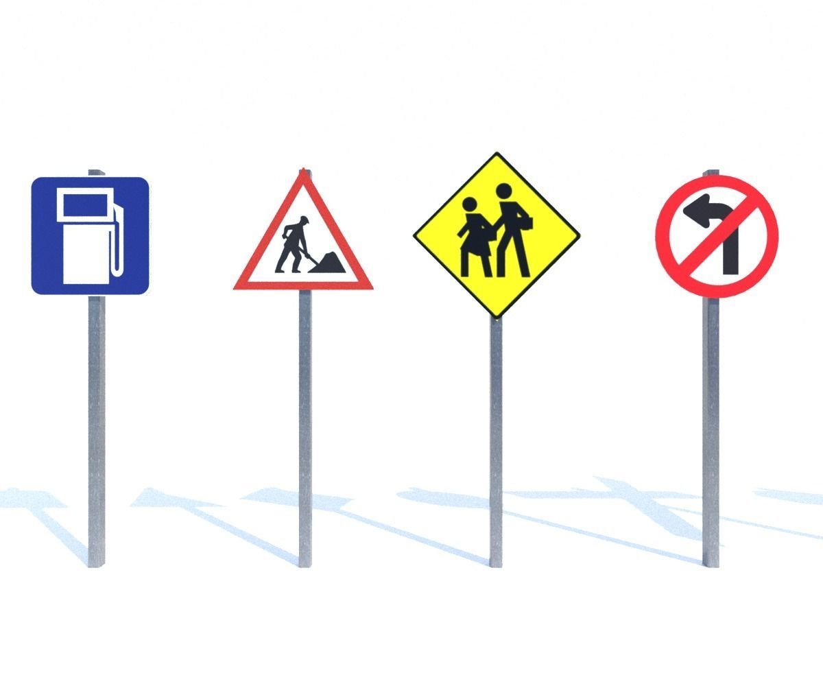 Street Elements Package JJ Low-poly 3D model_10