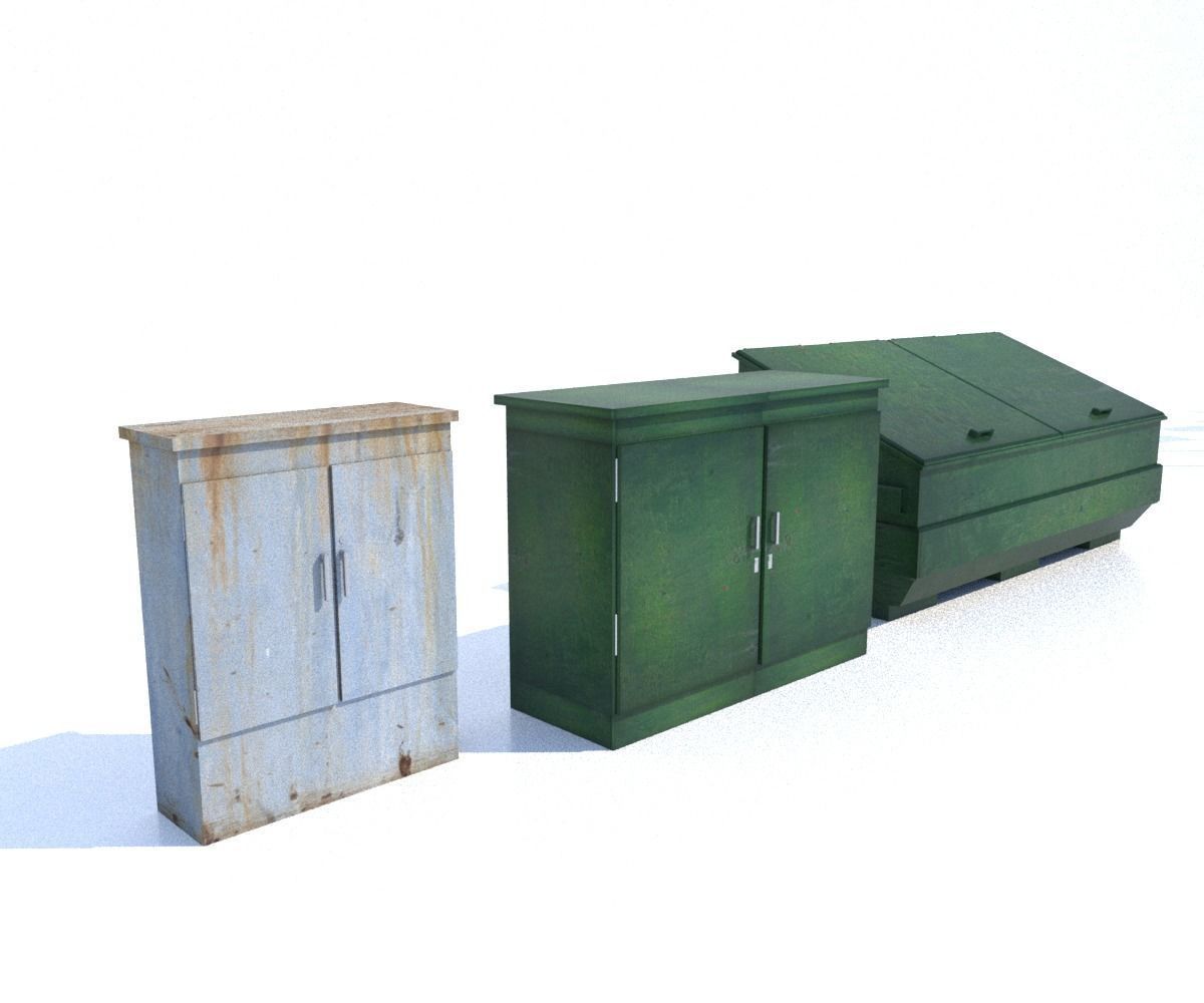 Street Elements Package JJ Low-poly 3D model_9