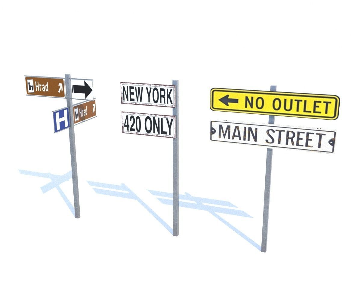 Street Elements Package JJ Low-poly 3D model_12